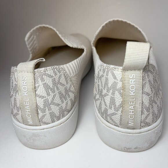 Michael Michael Kors Womens 6.5 Knitted Slip On Shoes Ivory Color - Picture 9 of 12